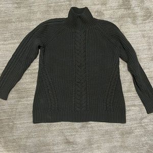 Lululemon Cable Knit Sweater Bring the Cozy Turtleneck Olive Size 8